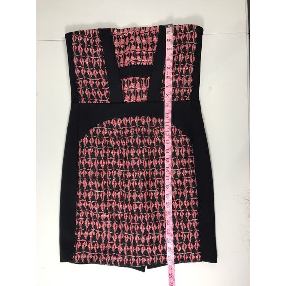 Maje Dress Tweed Jacquard Bandeau Strapless Bodycon Sheath Mini Short - Picture 10 of 10